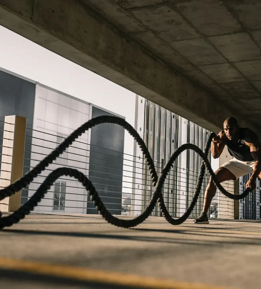 Battle-rope conditioning